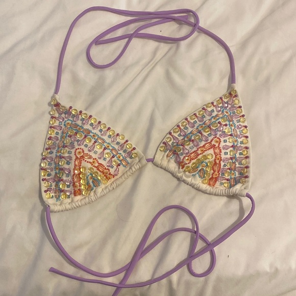 Jewelled Bikini Triangle Top - Picture 1 of 1